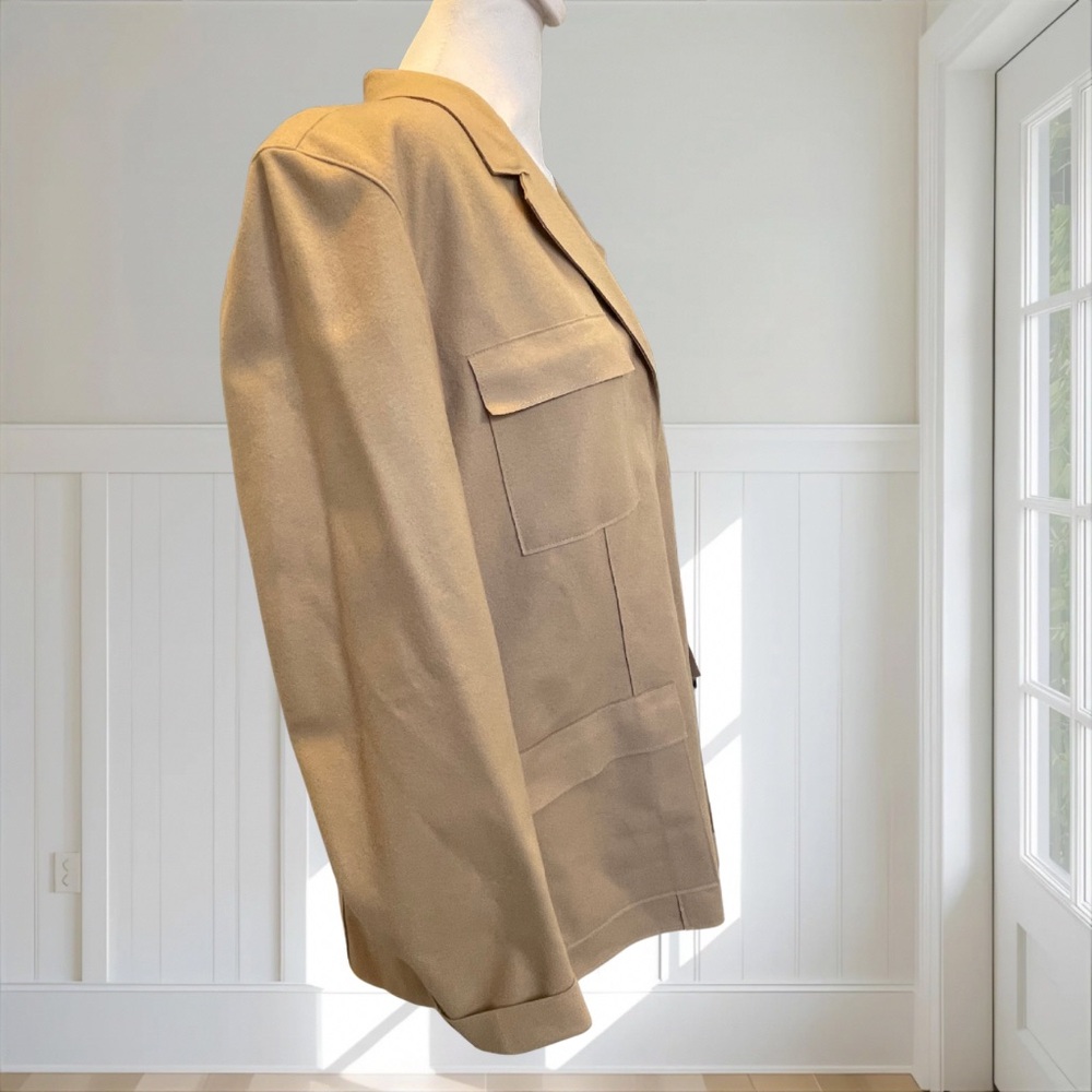 Vintage LIZ CLAIBORNE LIZSPORT Women's Cashmere Wool Blend Utility Jacket 12 - Picture 5 of 13